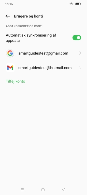 Vælg din Google-konto