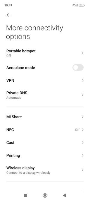 Select Portable hotspot
