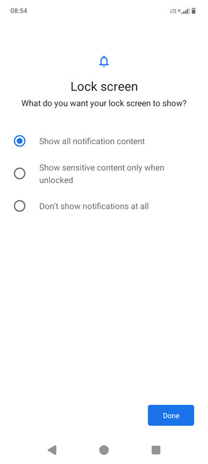 Select your preferred option and select Done