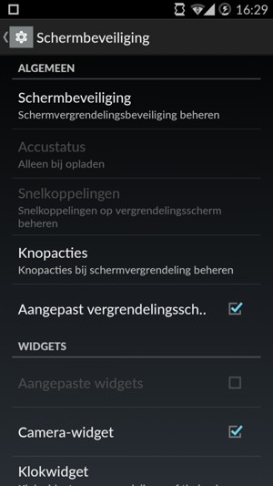 Selecteer Schermbeveiliging