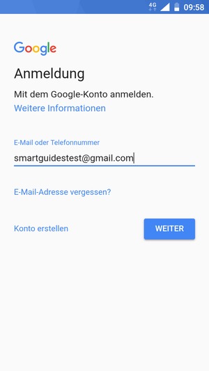 Geben Sie Ihre Passwort ein und wählen Sie WEITER