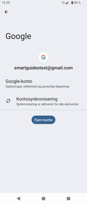 Vælg Kontosynkronisering