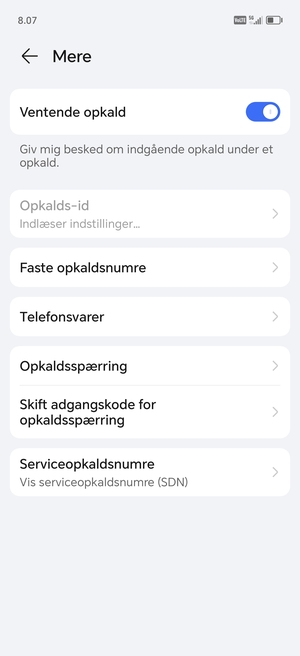 Vælg Telefonsvarer