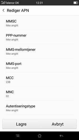 Bla ned og skriv inn MMS-informasjon