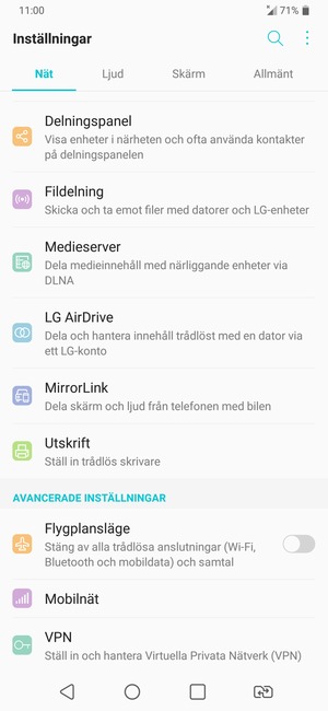 Välj Allmänt
