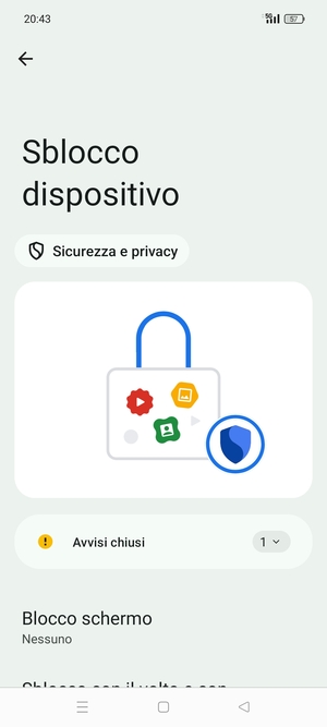 Seleziona Blocco shcermo