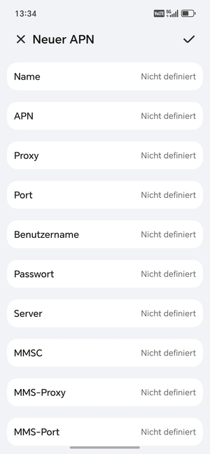 Geben Sie MMS-Informationen ein