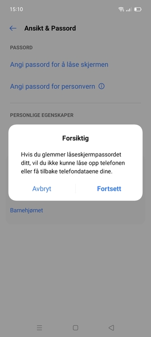 Velg Fortsett