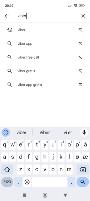 Skriv inn applikasjonsnavnet og velg Søk