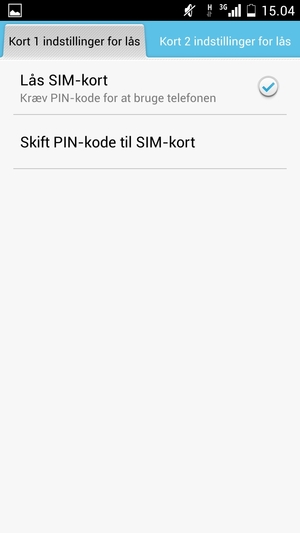 Vælg Skift PIN-kode til SIM-kort