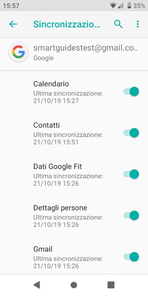 Seleziona il tasto Menu