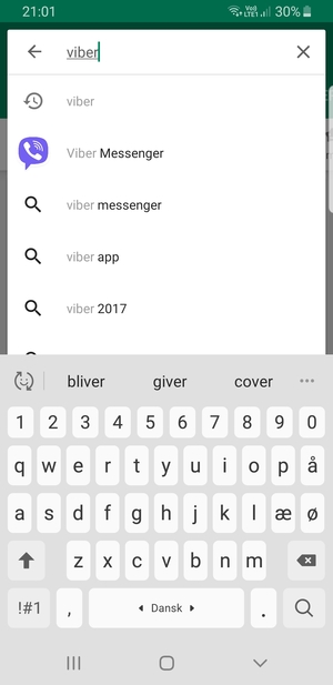 Geben Sie den Namen der App ein und wählen Sie Suchen