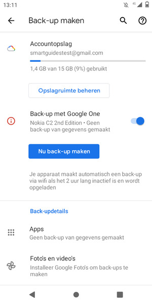 Selecteer Accountopslag