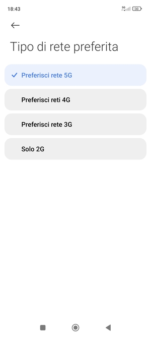 Seleziona la tua opzione preferita