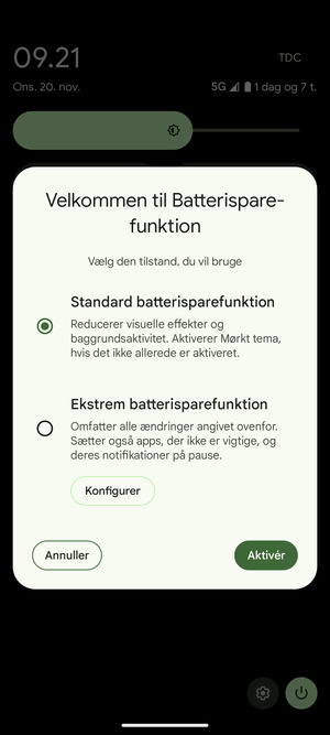 Vælg Aktivér