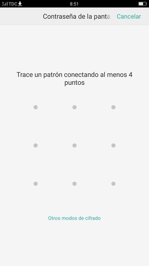 Dibuje un patrón de desbloqueo
