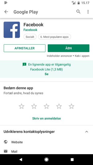 Vælg ÅBN