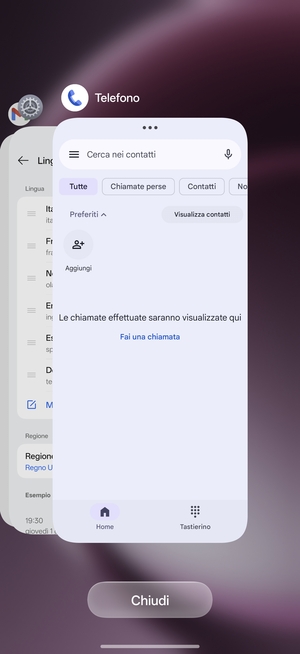 Seleziona Chiudi per chiudere tutte le applicazioni in esecuzione