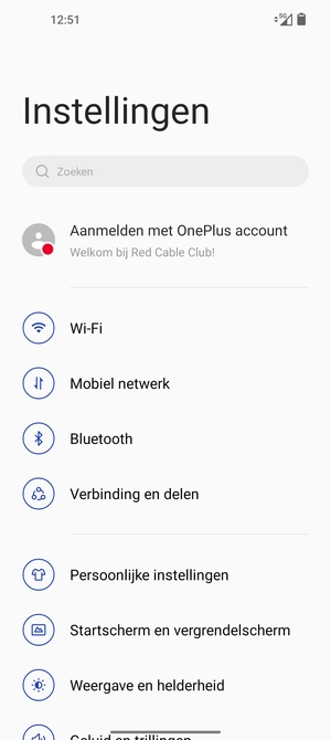 Selecteer Verbinding en delen