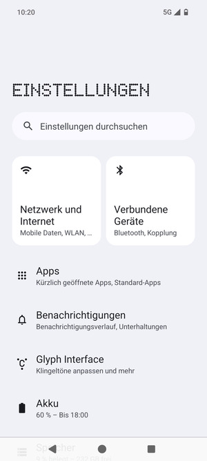 Wählen Sie Netzwerk und Internet