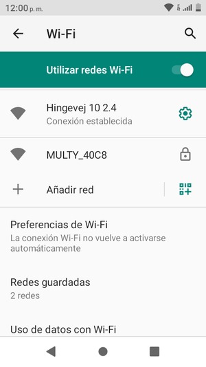 Ahora está conectado a la red Wi-Fi