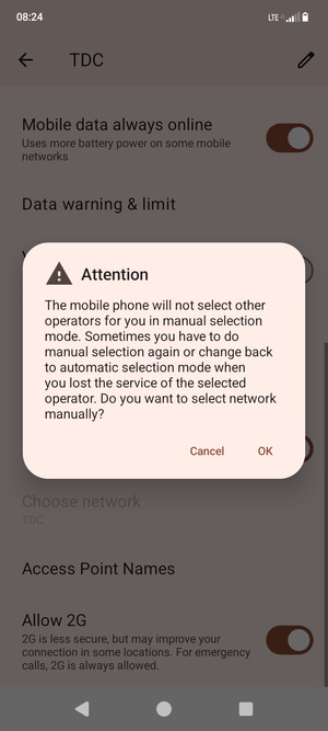 Select OK