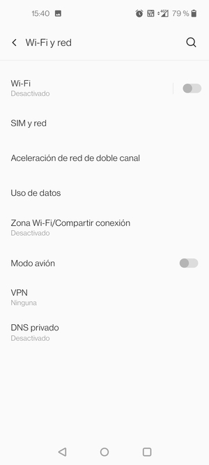 Seleccione SIM y red