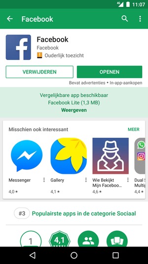 Selecteer OPENEN