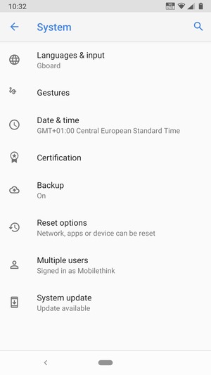 Select System update