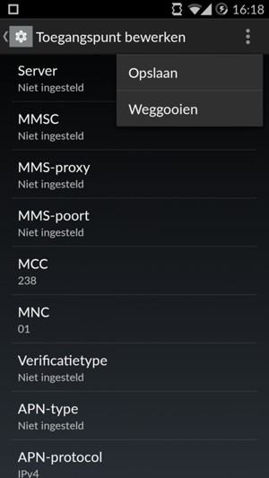Selecteer Opslaan