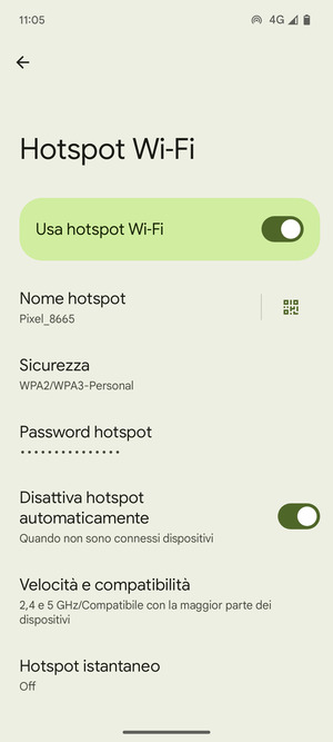 Il telefono è ora pronto per essere usato come modem