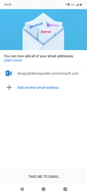Select TAKE ME TO GMAIL