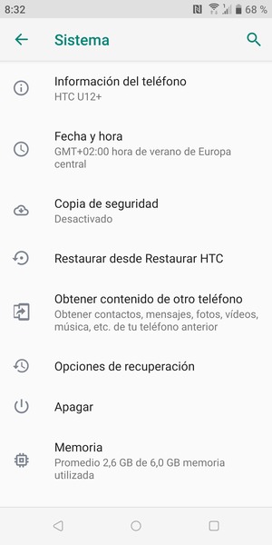 Seleccione Copia de seguridad