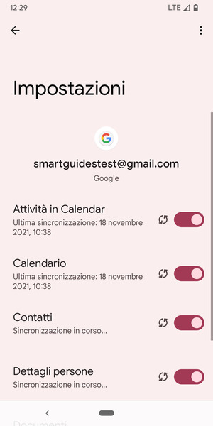 Le tue informazioni verranno sincronizzate