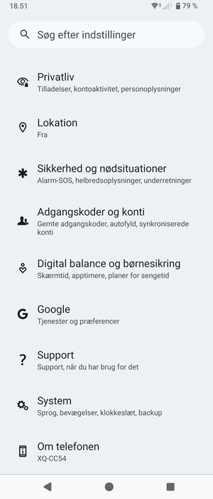 Scroll til og vælg System