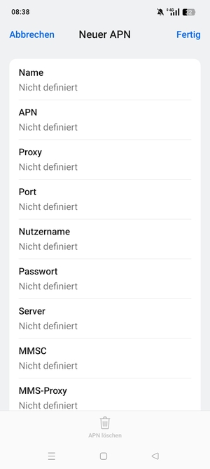 Geben Sie MMS-Informationen ein