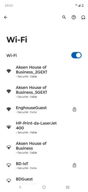 Sélectionnez le réseau sans fil auquel vous souhaitez vous connecter