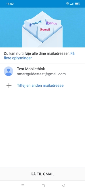Vælg GÅ TIL GMAIL