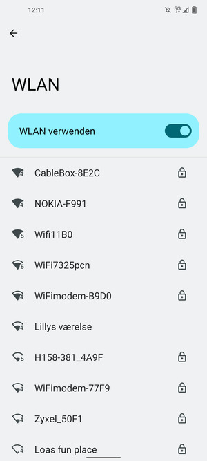Wählen Sie das Wireless-Netzwerk, zu dem Sie eine Verbindung herstellen möchten