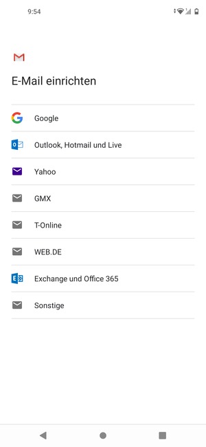Wählen Sie Exchange und Office 365