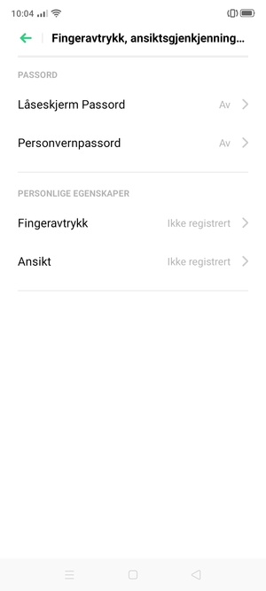 Velg Låseskjerm Passord