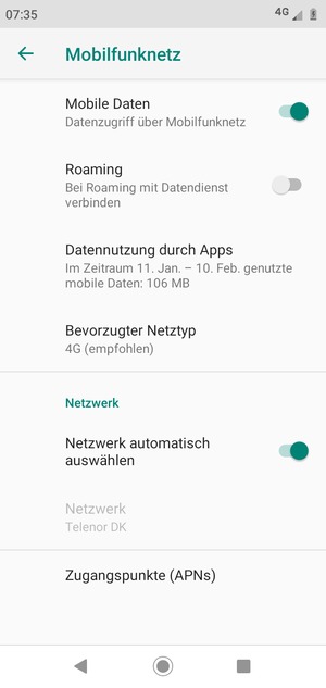 Wählen Sie Zugangspunkte (APNs)