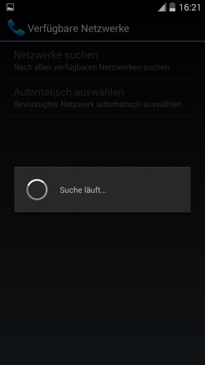 Warten Sie, bis die Suche abgeschlossen ist