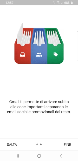 Seleziona FINE