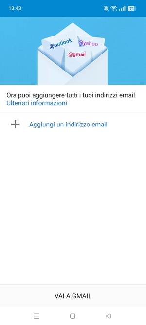 Seleziona Aggiungi un indirizzo email