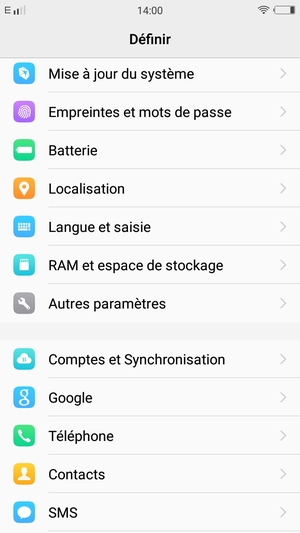 Faites défiler et sélectionnez Autres paramètres