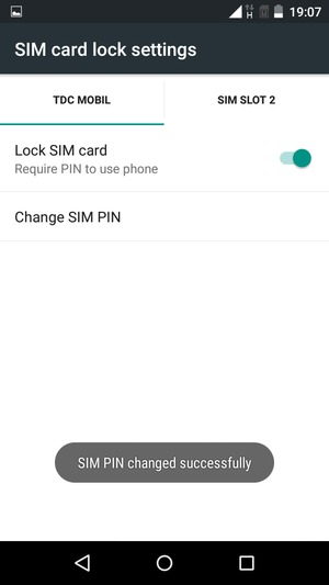 Your SIM PIN has been changed