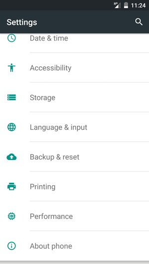 Scroll to and select About phone