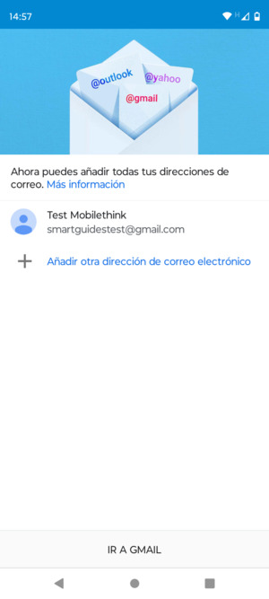 Seleccione IR A GMAIL