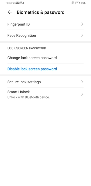 Your phone is now secure with a screen lock